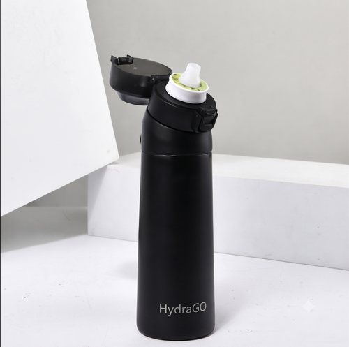 Botella HydraGO 700ml + 3 aropods de REGALO negra