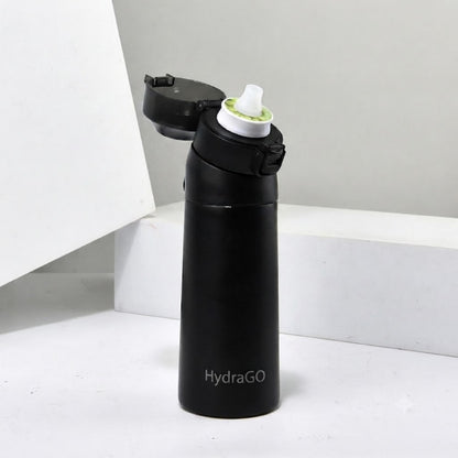 Botella HydraGO 700ml + 2 aropods de REGALO negra